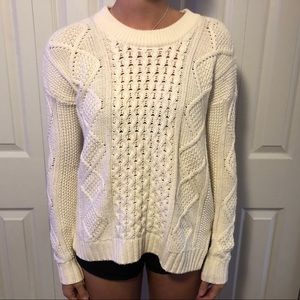 Madewell White Knit Sweater